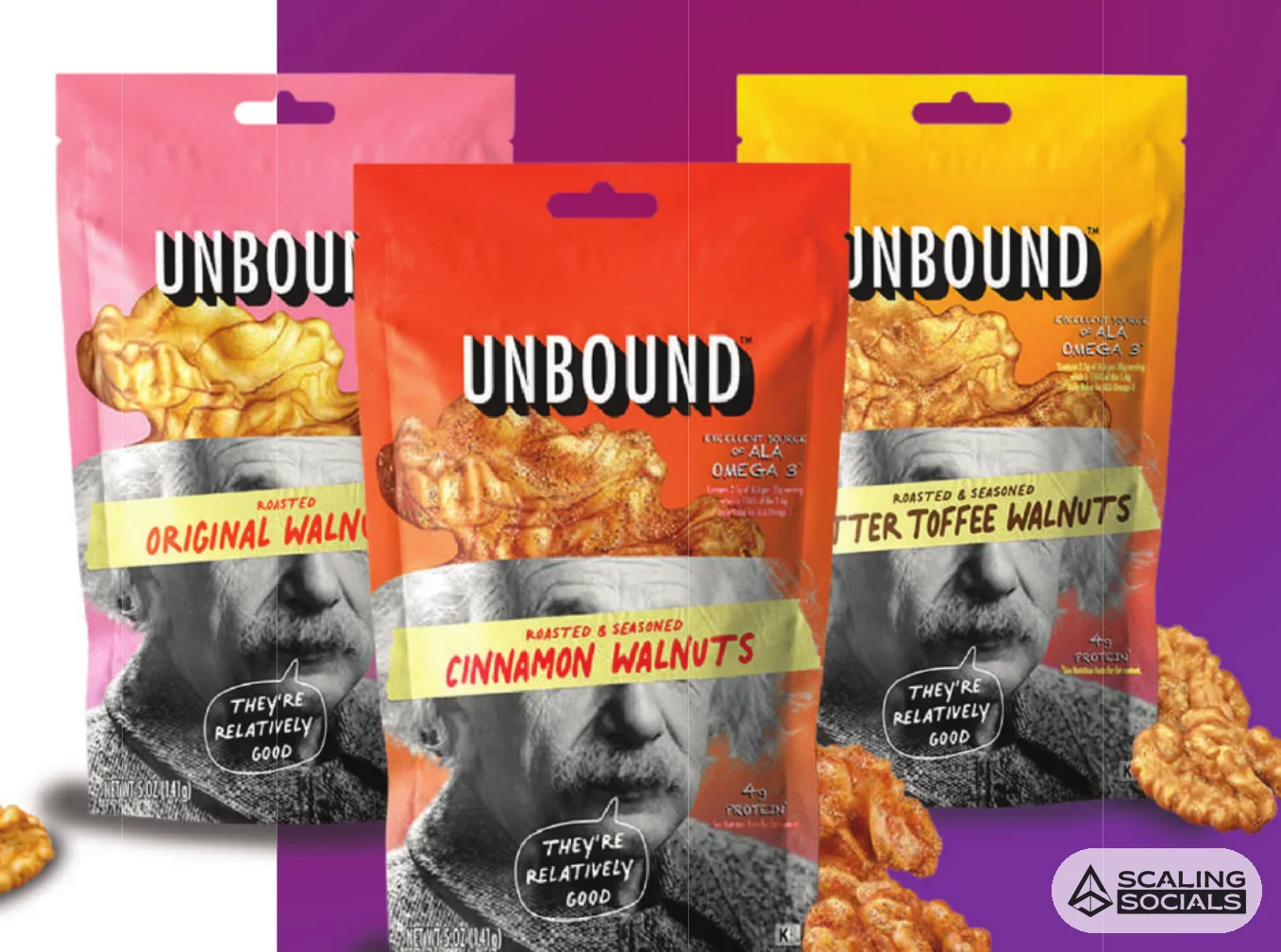Roasted walnut snack pouch packaging